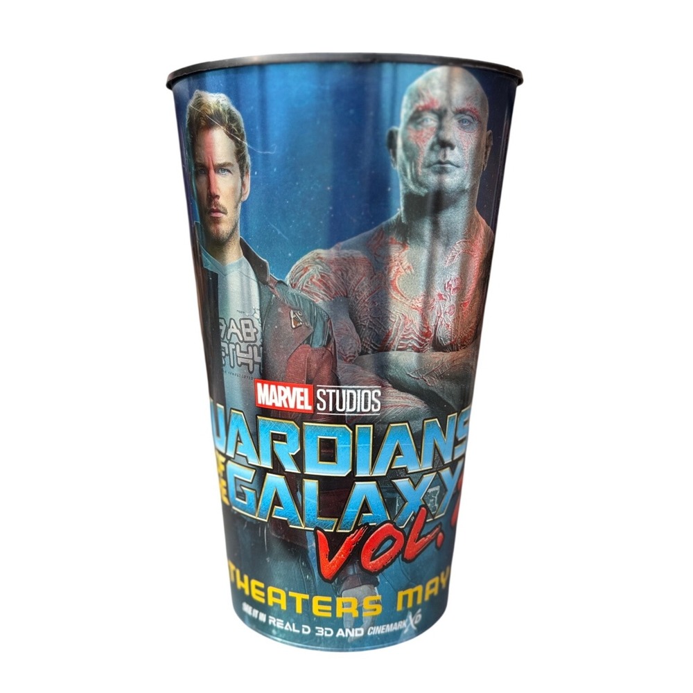 Marvel Guardians of the Galaxy Vol 2 Theater Cup OS Blue Excellent 2017 Cinemark